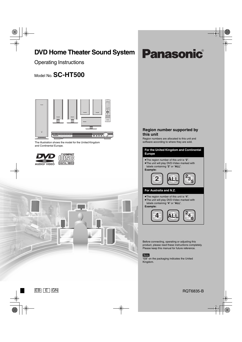 Panasonic SC-HT500 User Manual | 40 pages
