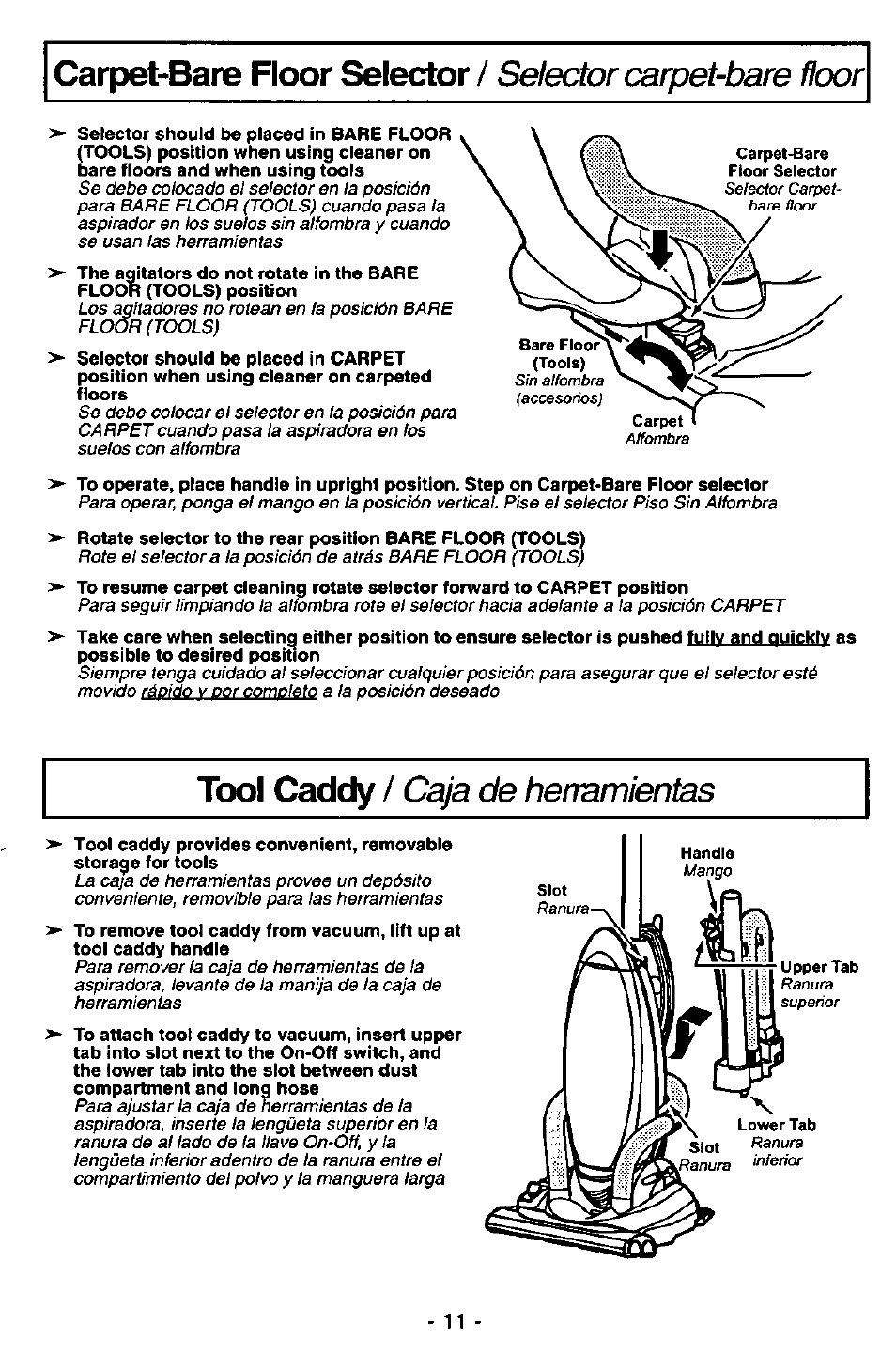 Panasonic ASPIRADORA MC-V7521 User Manual | Page 11 / 28