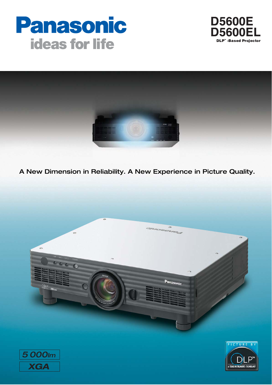 Panasonic PT-D5600EL User Manual | 6 pages
