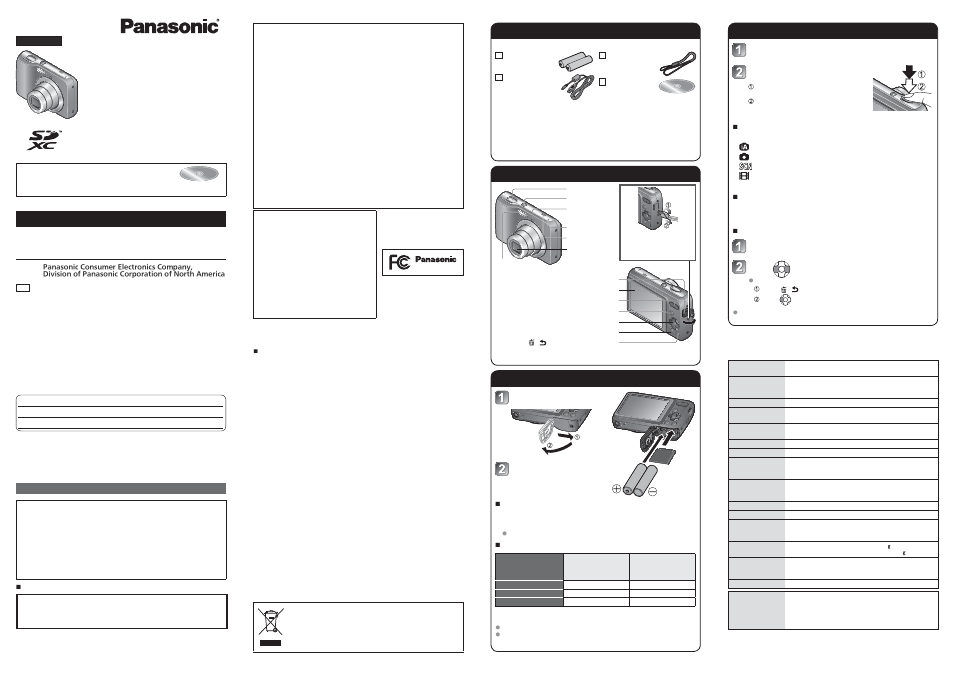 Panasonic DMC-LS5 User Manual | 2 pages