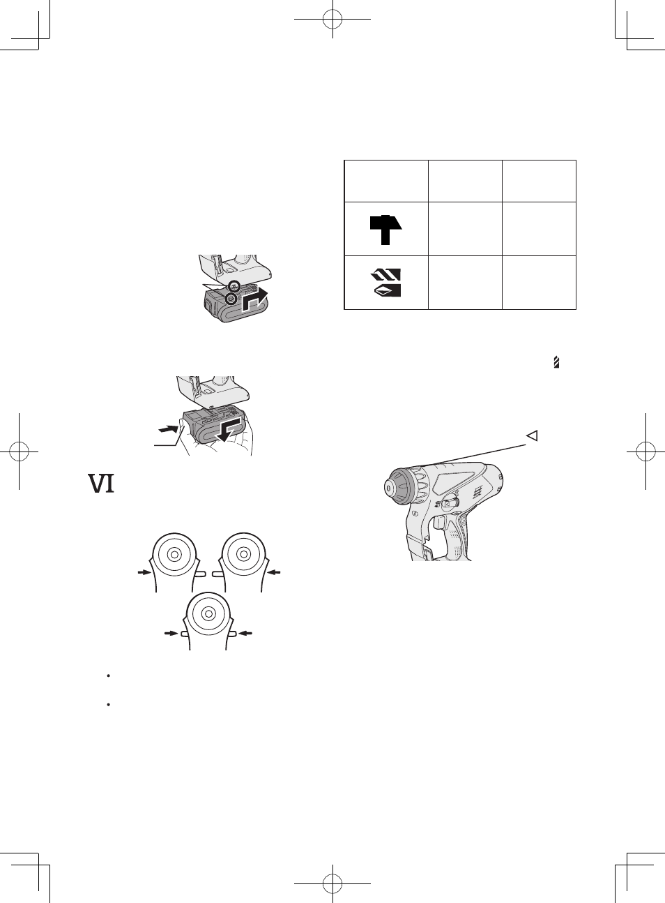 Funcionamiento, Colocación y extracción de la batería, Palanca de avance/inversión | Palanca de conmutación de martillo/taladro, Ajuste del par del embrague, Disparador del control de velocided variable | Panasonic EY7840 User Manual | Page 38 / 48