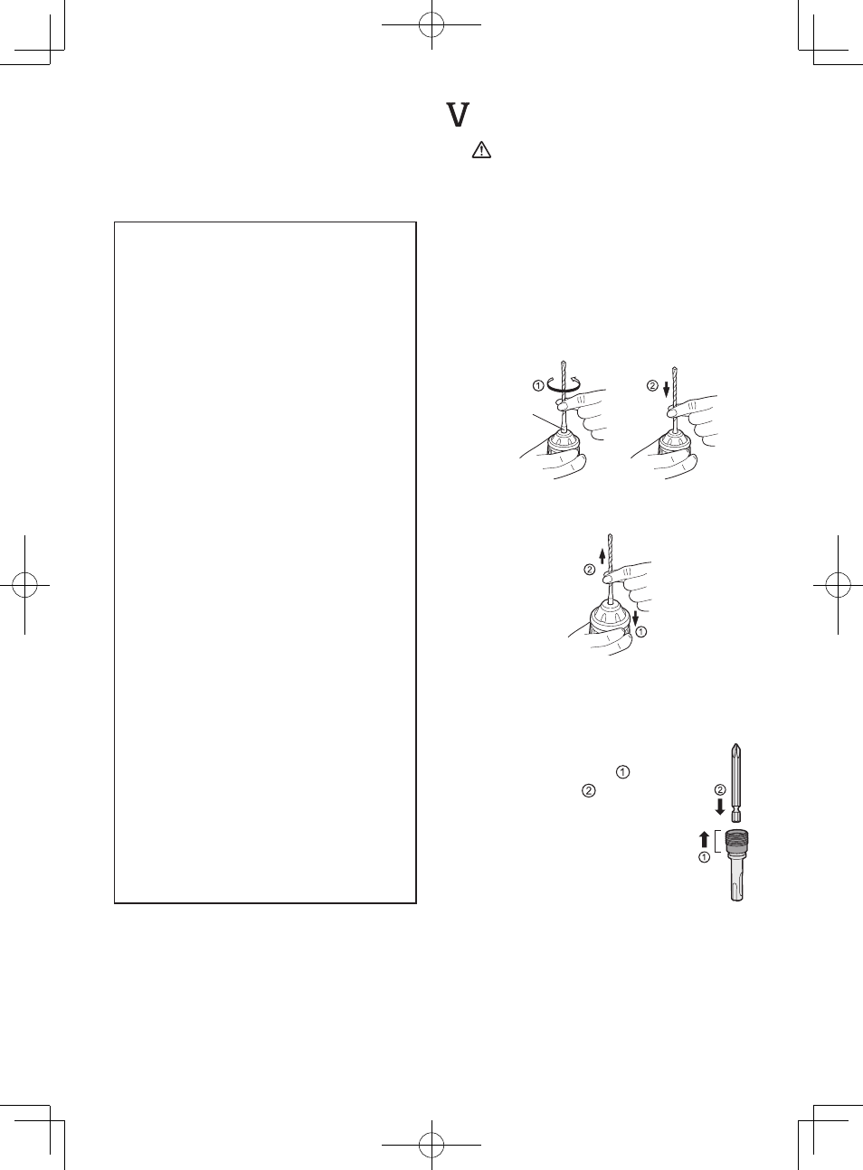 Assembly, Warning, Bit adapter | Panasonic EY7840 User Manual | Page 8 / 48