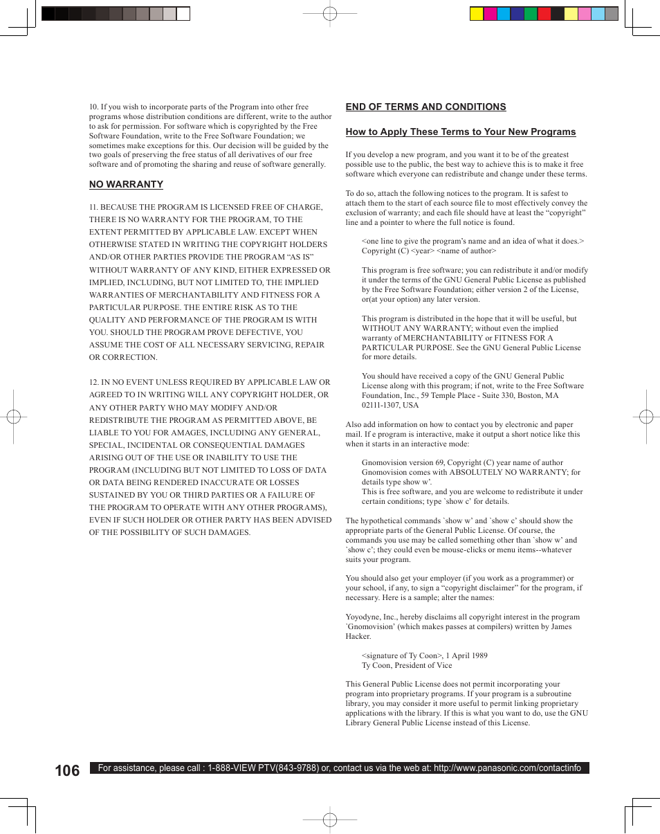 Panasonic PT 60LCX64 User Manual | Page 106 / 112