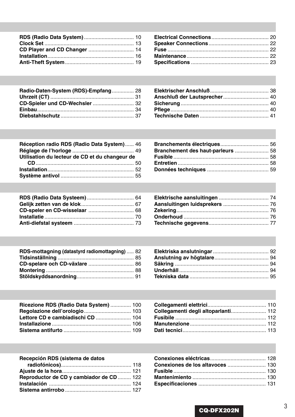 Panasonic CQ-DFX202N User Manual | Page 3 / 24