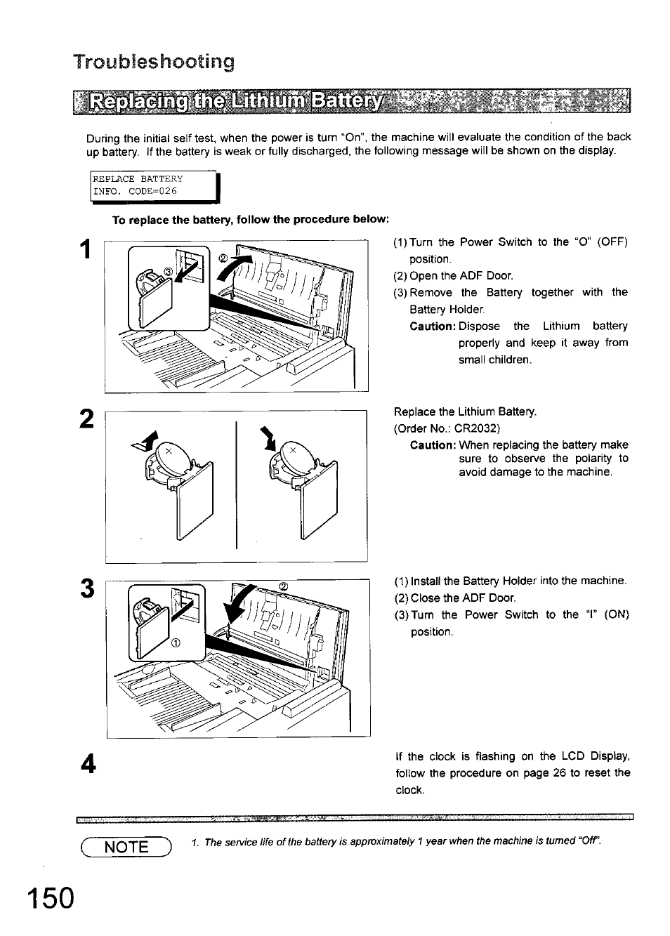 Troubleshooting | Panasonic 990 User Manual | Page 150 / 170