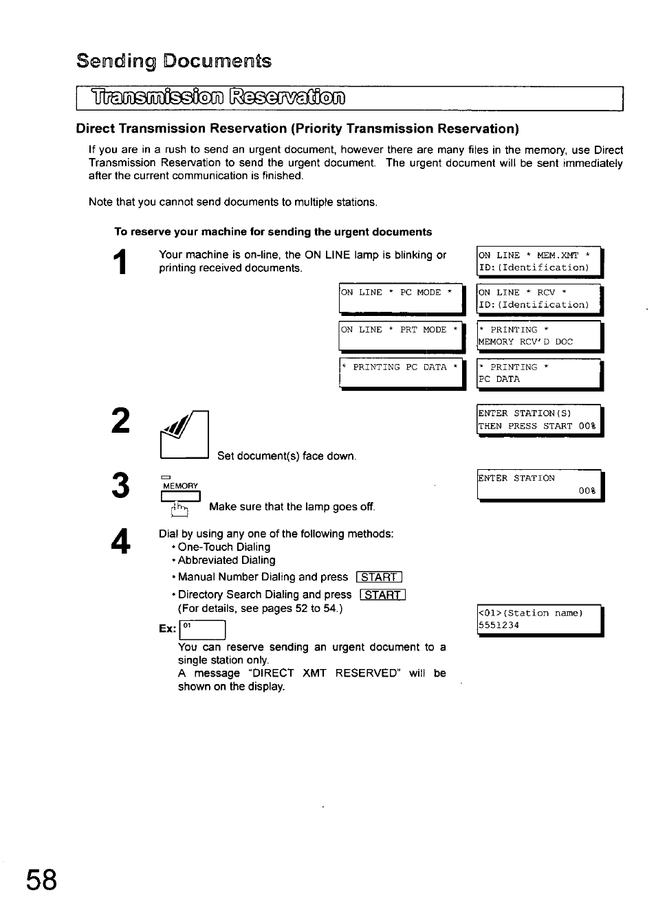 Sending documents, 3g©[r7a | Panasonic 990 User Manual | Page 58 / 170