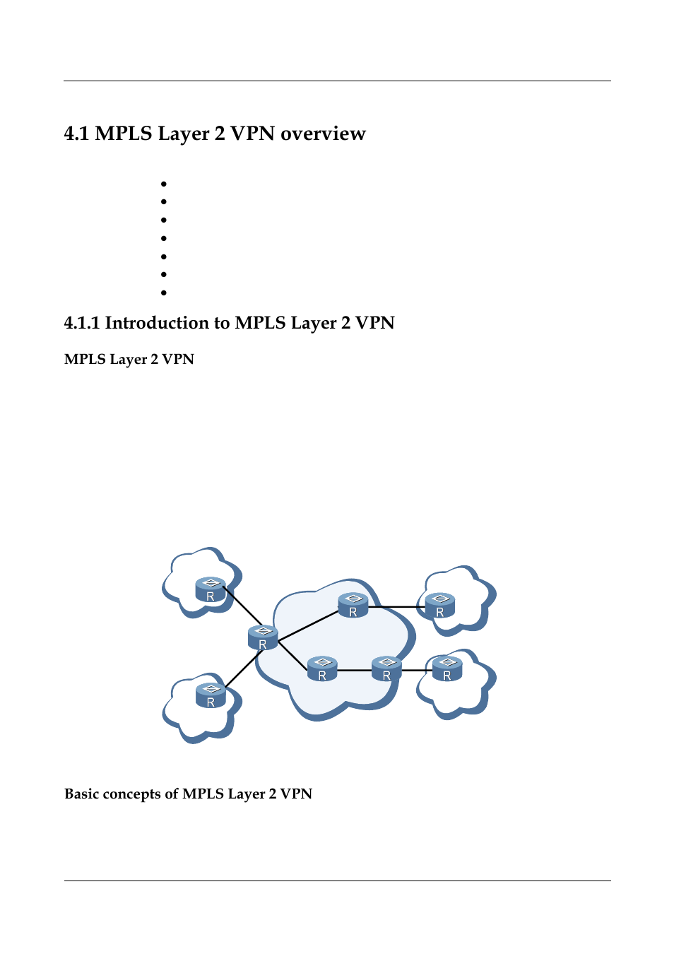 1 mpls layer 2 vpn overview, 1 introduction to mpls layer 2 vpn, Mpls layer 2 vpn | Basic concepts of mpls layer 2 vpn, 1 mpls layer 2 vpn overview -2, 1 introduction to mpls layer 2 vpn -2 | Panasonic NN46240-710 User Manual | Page 112 / 181