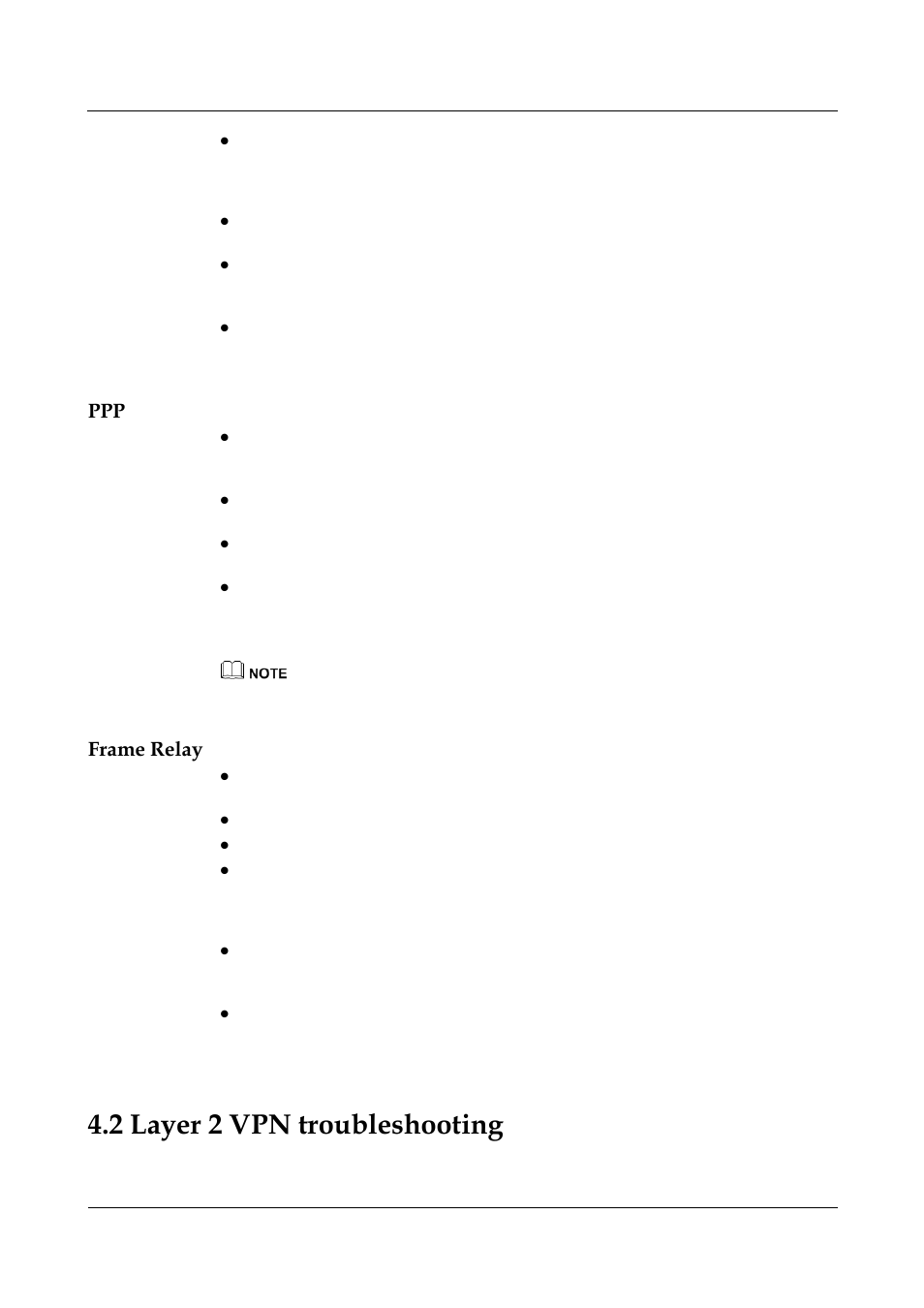 2 layer 2 vpn troubleshooting, Ppp frame relay | Panasonic NN46240-710 User Manual | Page 117 / 181
