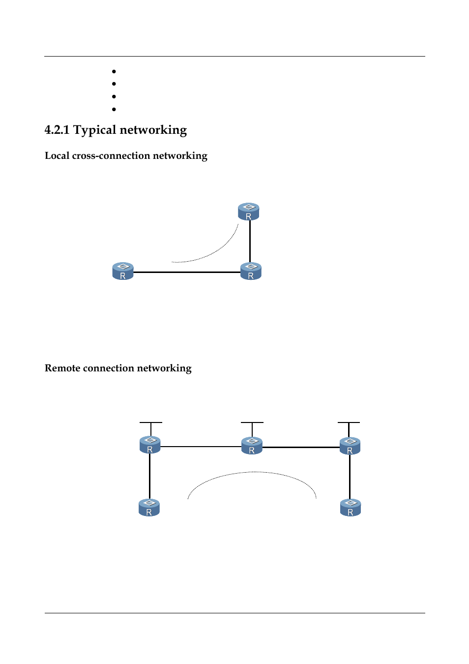 1 typical networking, Local cross-connection networking, Remote connection networking | 1 typical networking -8 | Panasonic NN46240-710 User Manual | Page 118 / 181