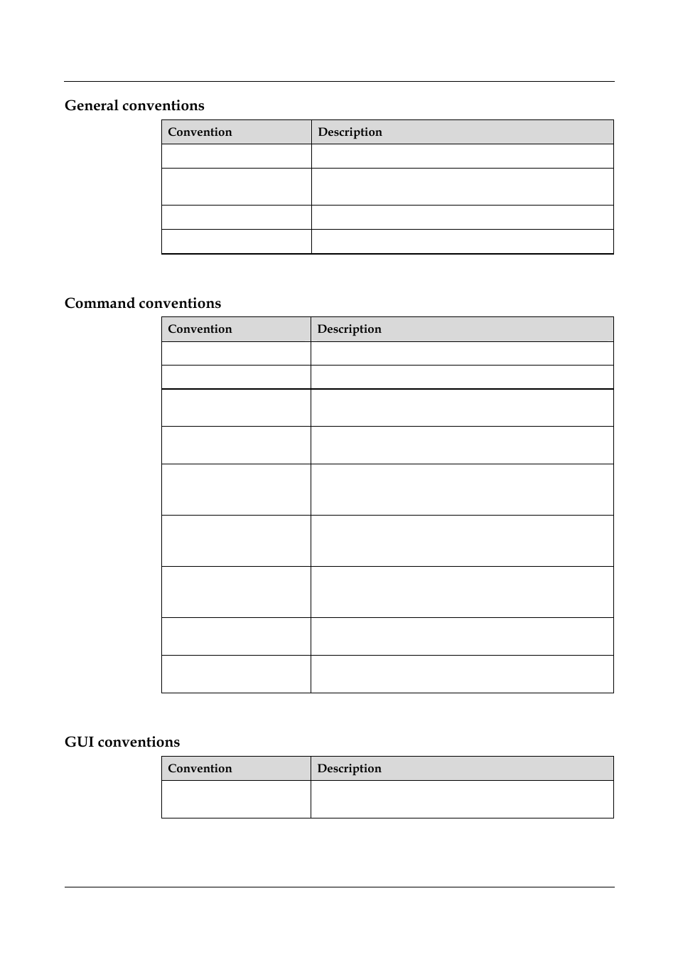 General conventions, Command conventions, Gui conventions | Panasonic NN46240-710 User Manual | Page 13 / 181