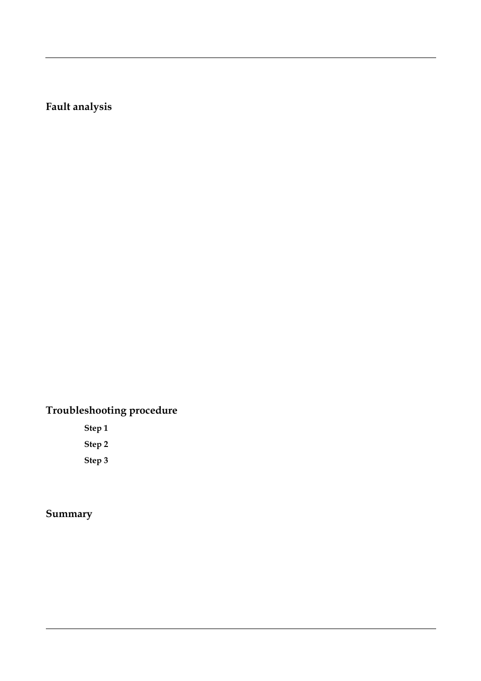 Fault analysis, Troubleshooting procedure, Summary | Panasonic NN46240-710 User Manual | Page 130 / 181