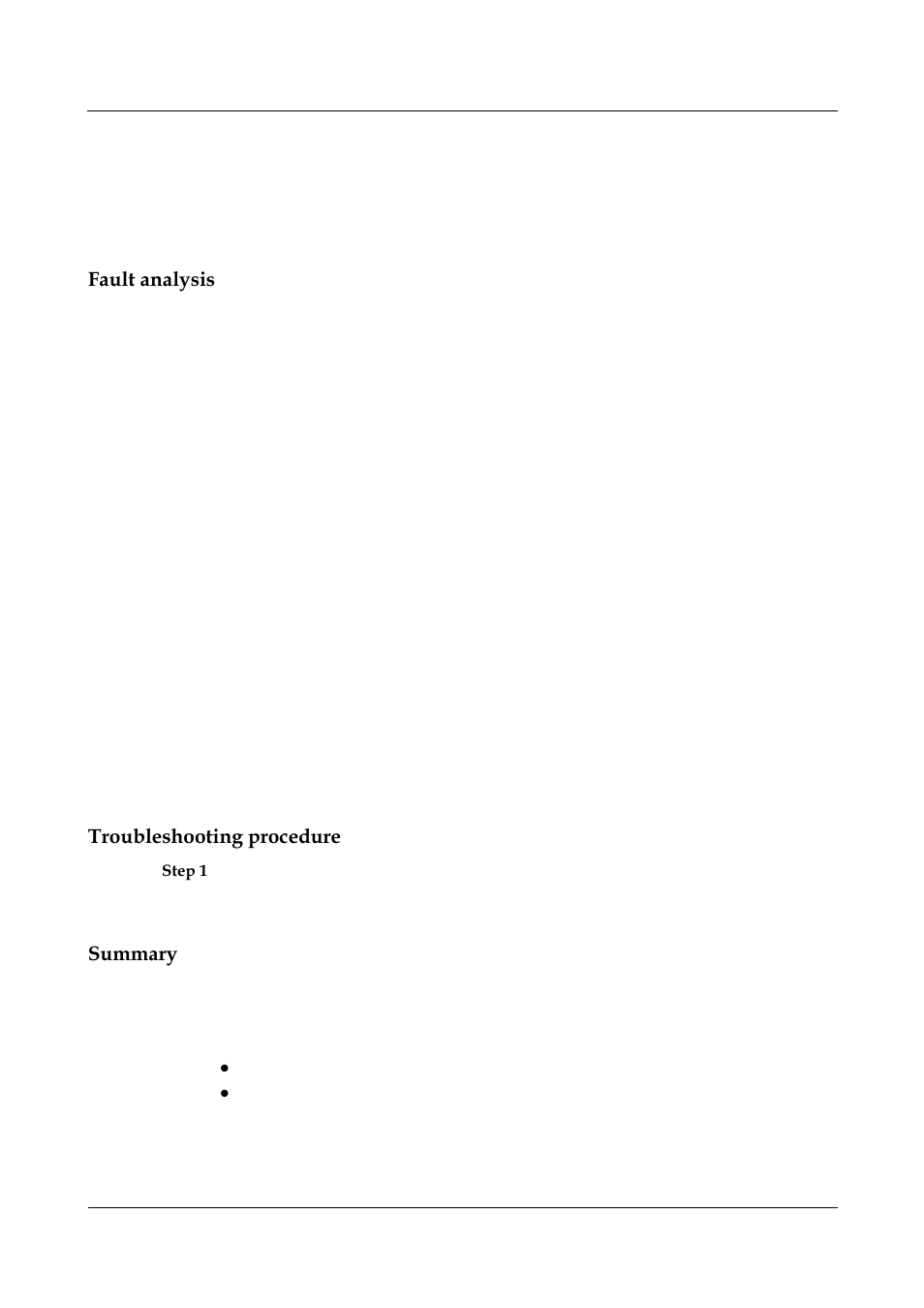 Fault analysis, Troubleshooting procedure, Summary | Panasonic NN46240-710 User Manual | Page 146 / 181