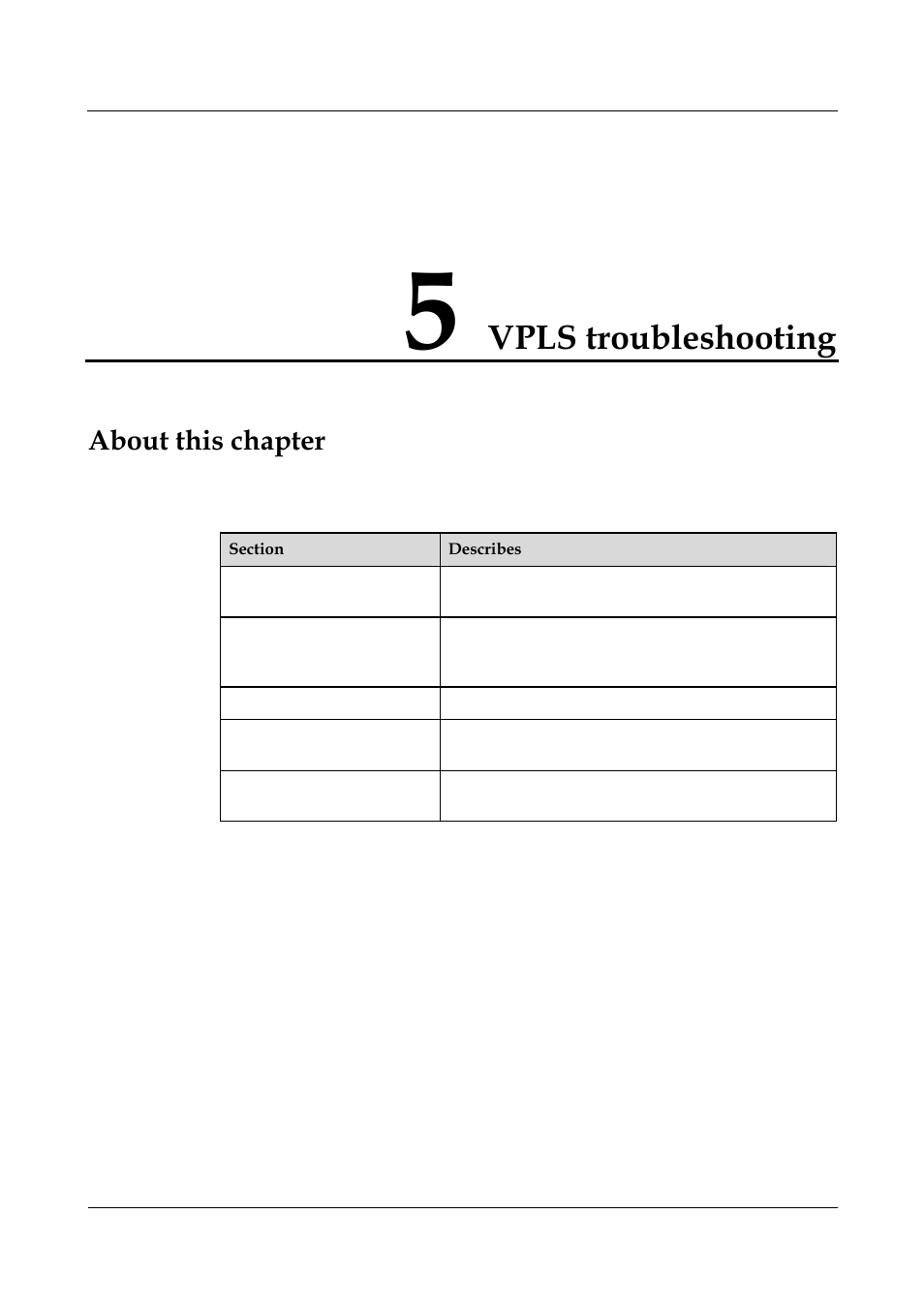Vpls troubleshooting, About this chapter, 4 mpls l2vpn troubleshooting -1 | Panasonic NN46240-710 User Manual | Page 160 / 181