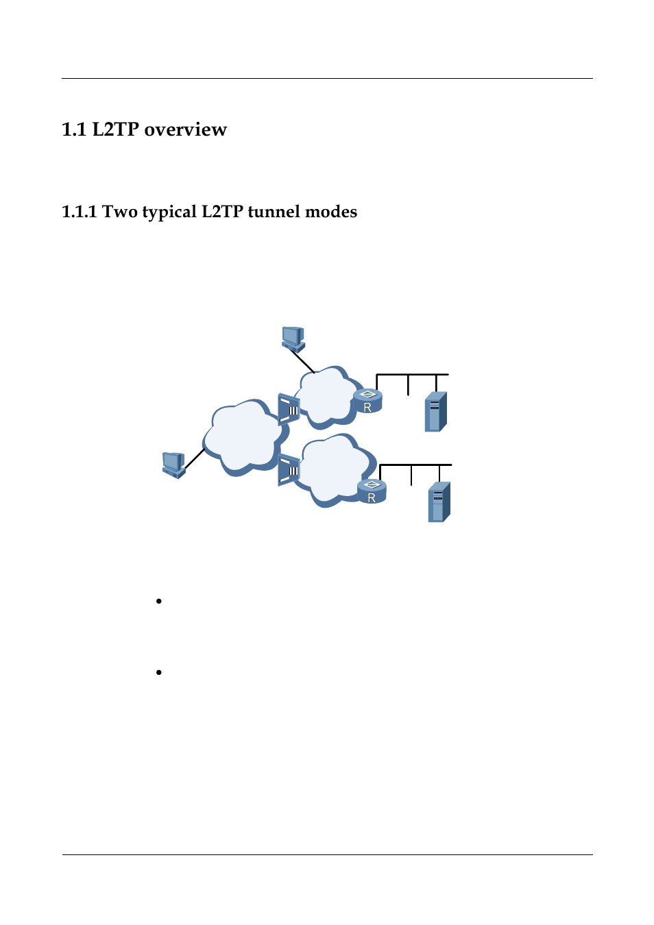 1 l2tp overview, 1 two typical l2tp tunnel modes, 1 l2tp overview -5 | 1 two typical l2tp tunnel modes -5 | Panasonic NN46240-710 User Manual | Page 22 / 181