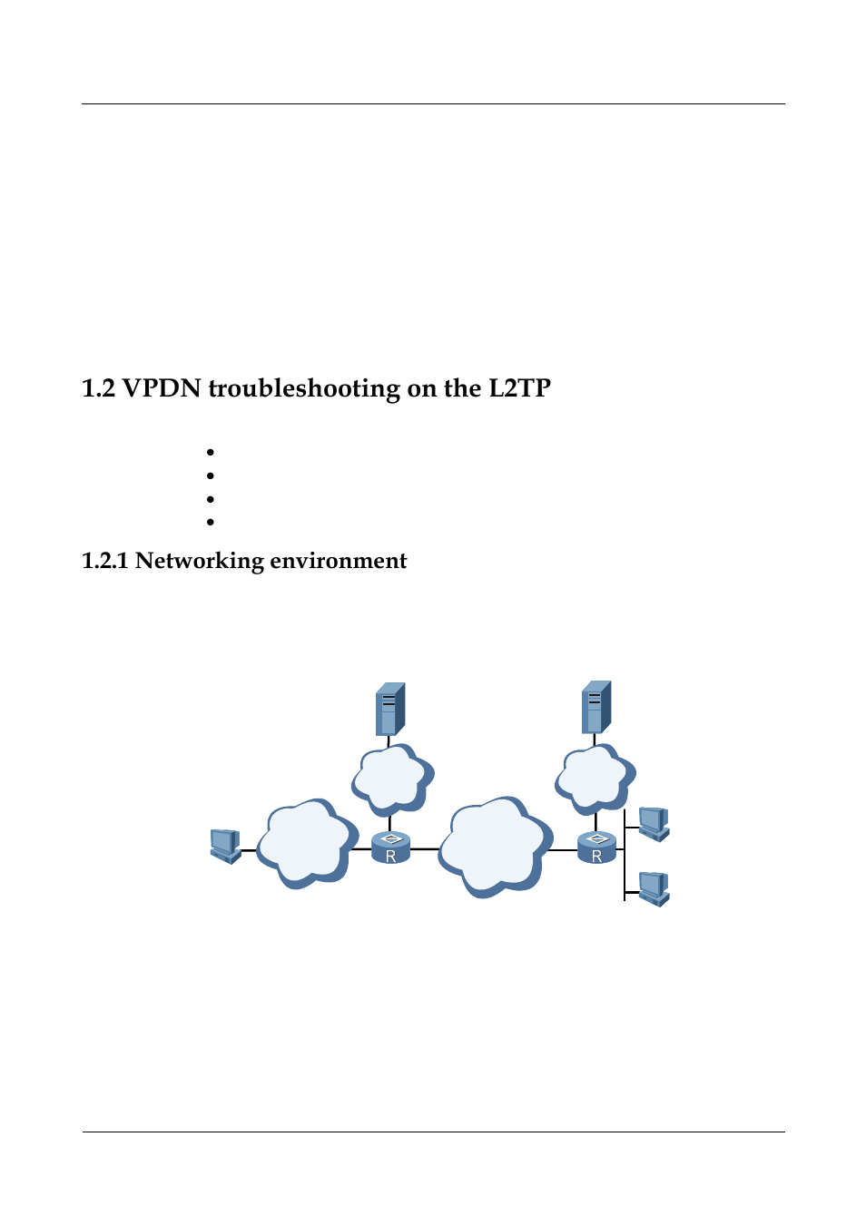 2 vpdn troubleshooting on the l2tp, 1 networking environment, 2 vpdn troubleshooting on the l2tp -5 | 1 networking environment -5, 1 l2tp overview | Panasonic NN46240-710 User Manual | Page 24 / 181