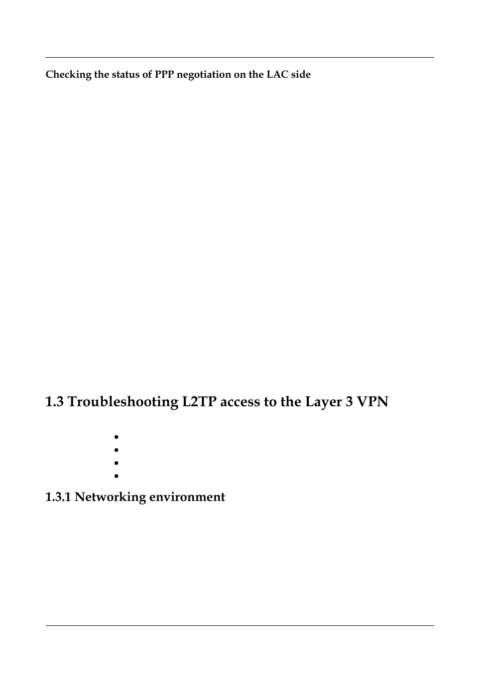 3 troubleshooting l2tp access to the layer 3 vpn, 1 networking environment, 1 networking environment -5 | The l2tp | Panasonic NN46240-710 User Manual | Page 31 / 181