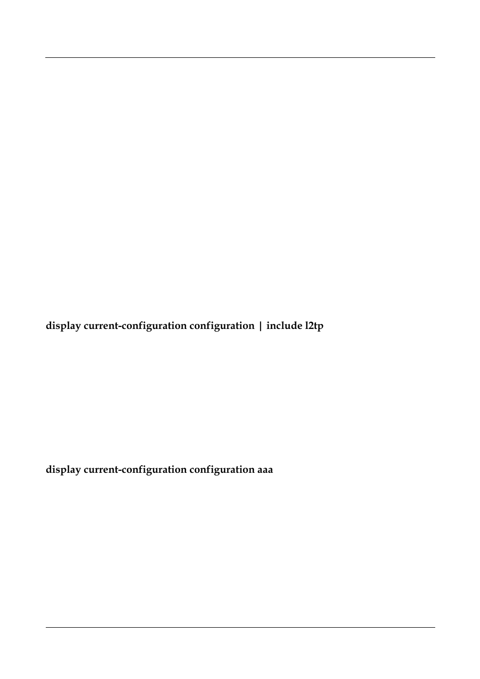 Display current-configuration configuration aaa, Check the current l2tp configuration, Check the current aaa configuration | Panasonic NN46240-710 User Manual | Page 42 / 181