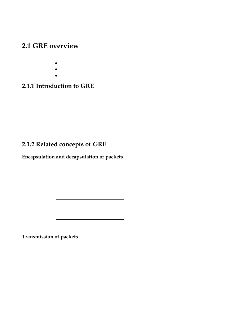 1 gre overview, 1 introduction to gre, 2 related concepts of gre | Encapsulation and decapsulation of packets, Transmission of packets, 1 gre overview -2, 1 introduction to gre -2, 2 related concepts of gre -2 | Panasonic NN46240-710 User Manual | Page 56 / 181