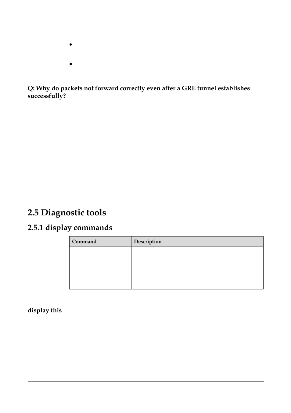 5 diagnostic tools, 1 display commands, Display this | 1 display commands -5, 5 diagnostic tools -17 | Panasonic NN46240-710 User Manual | Page 71 / 181