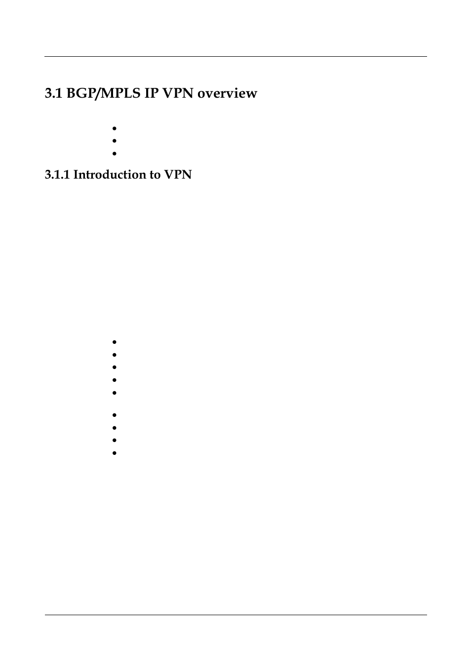 1 bgp/mpls ip vpn overview, 1 introduction to vpn, 1 bgp/mpls ip vpn overview -2 | 1 introduction to vpn -2 | Panasonic NN46240-710 User Manual | Page 81 / 181