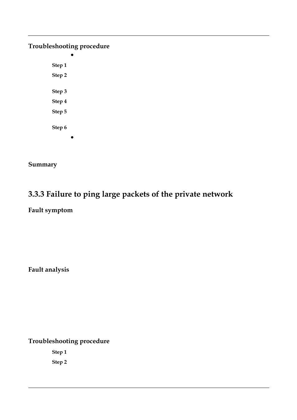 Troubleshooting procedure, Summary, Fault symptom | Fault analysis | Panasonic NN46240-710 User Manual | Page 97 / 181