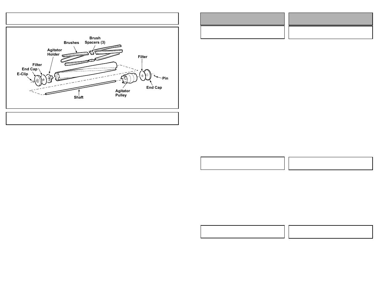 Agitator assembly, Cleaning exterior and tools, Características caractéristiques | Agitator assembly cleaning exterior and tools | Panasonic MC-UG585 User Manual | Page 34 / 48