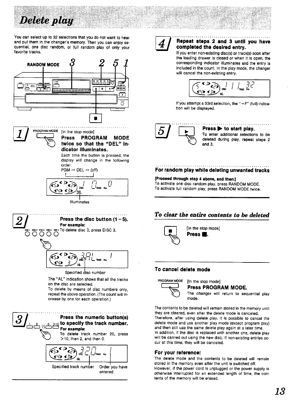 Panasonic SL-PD1010 User Manual | Page 13 / 24