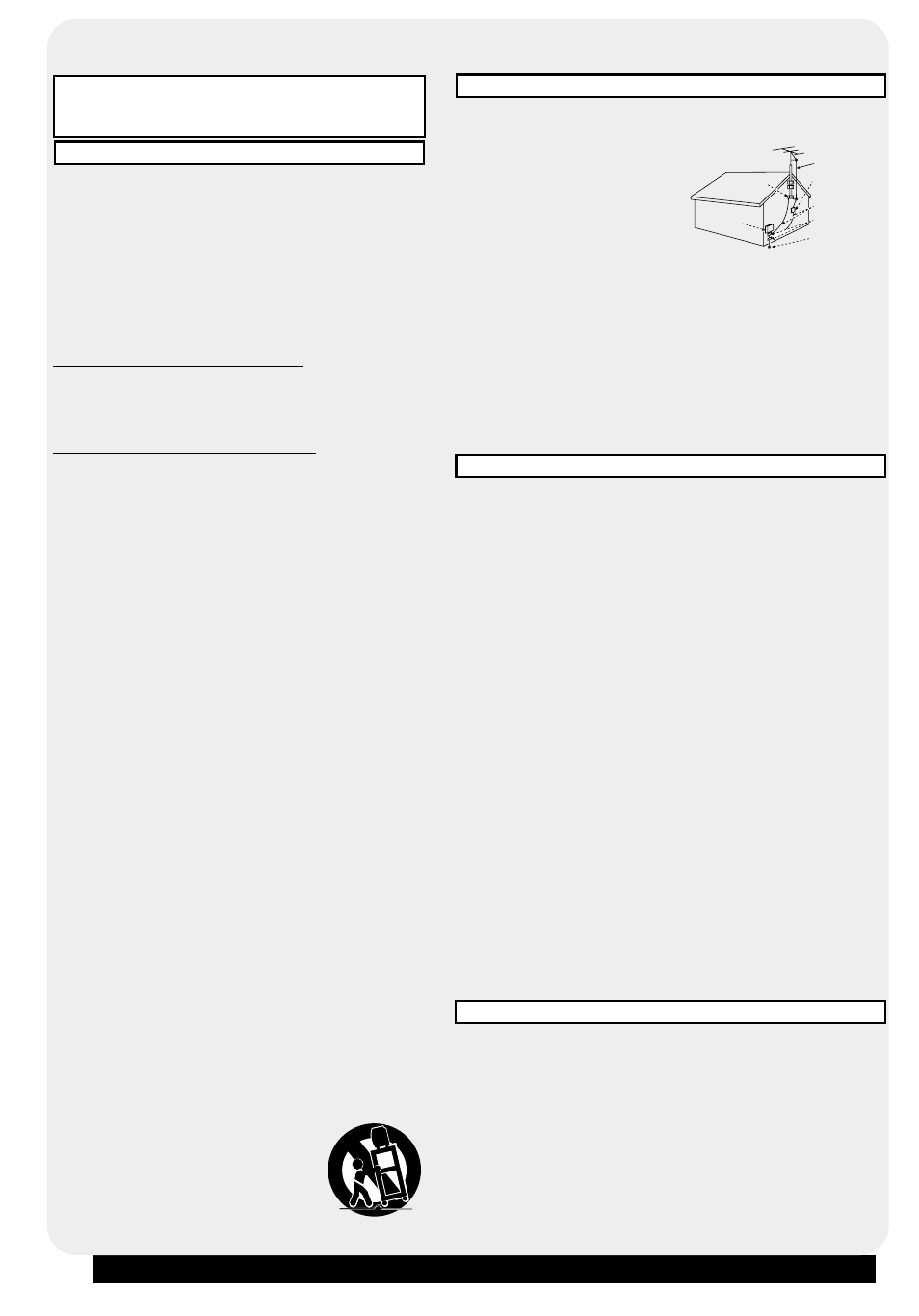 Initial setup, Important safeguards and precautions, Using the unit | Service, Outdoor antenna installation, Installation | Panasonic PV-24DF62 User Manual | Page 2 / 56