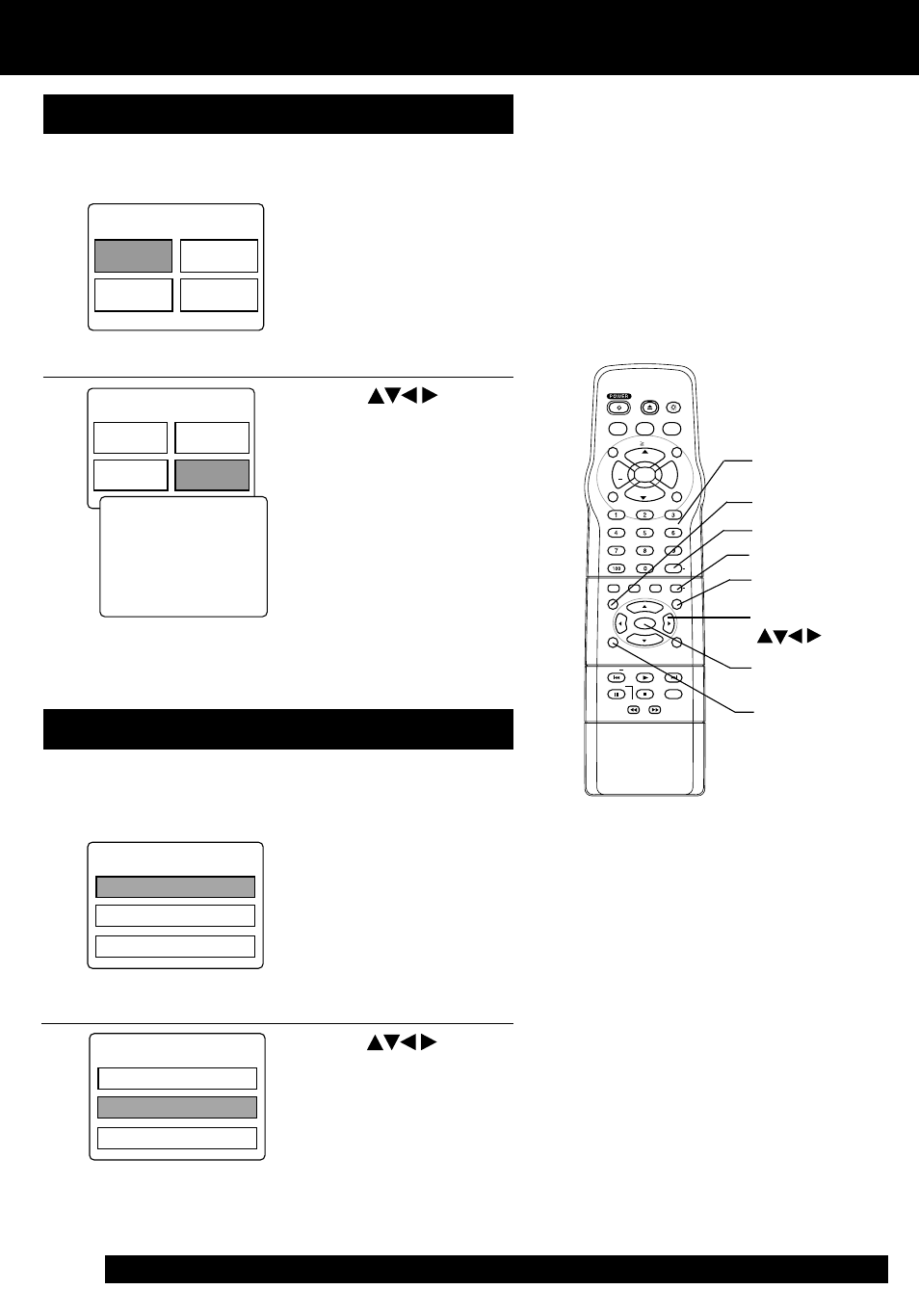 Disc operation, Continued), Title menu (dvd only) | Dvd menu (dvd only), Press title * in play mode to display title screen, Press menu in play mode to display dvd menu, Es love, Sdogs b | Panasonic PV-24DF62 User Manual | Page 34 / 56