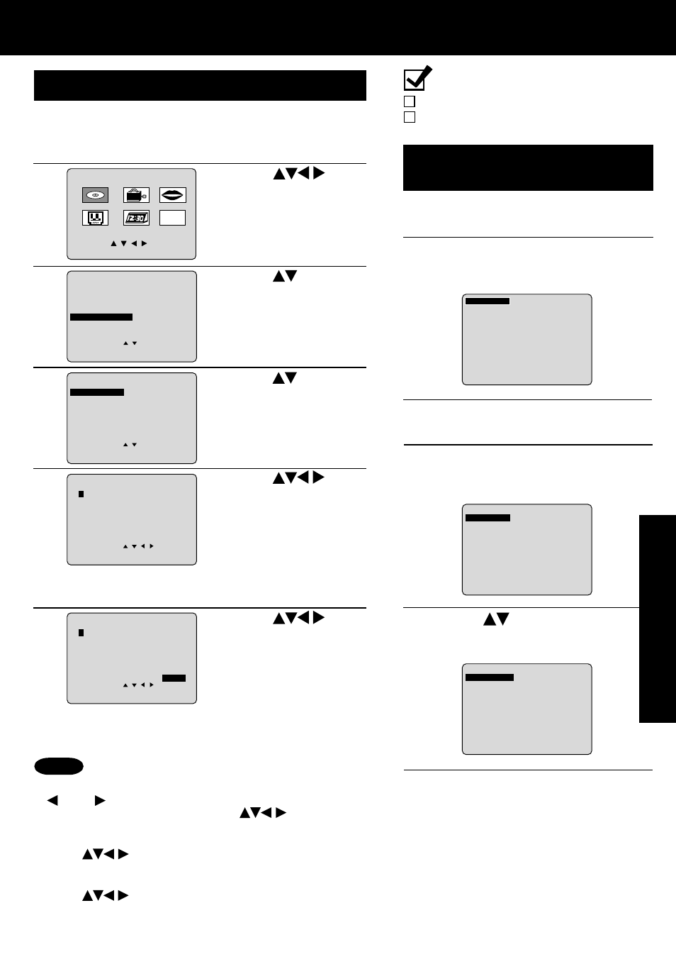 Program play (video cd/cd), Program repeat play (video cd/cd), Advanced operation | Ready checklist, Press action in stop mode to display main menu, Press to select “disc repeat, Do steps 1 through 6 on this page, Press display to display disc information screen | Panasonic PV-24DF62 User Manual | Page 35 / 56