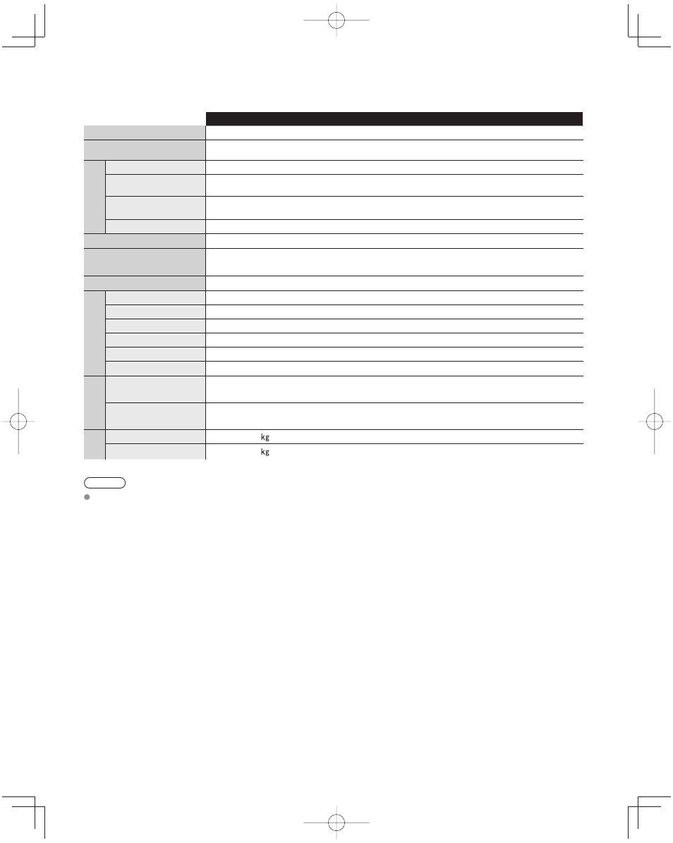Specifications | Panasonic TC-50PU54 User Manual | Page 15 / 20