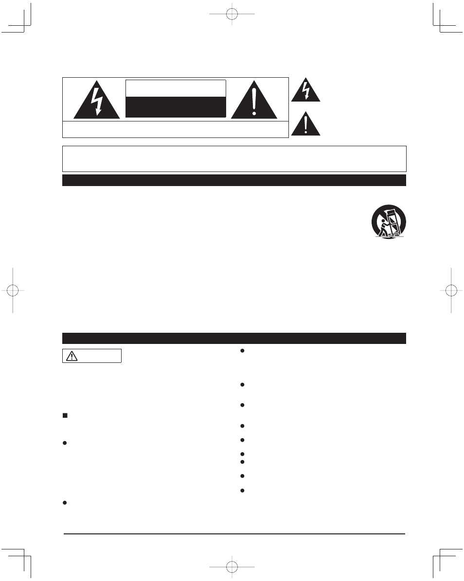 Safety precautions, Caution | Panasonic TC-50PU54 User Manual | Page 4 / 20
