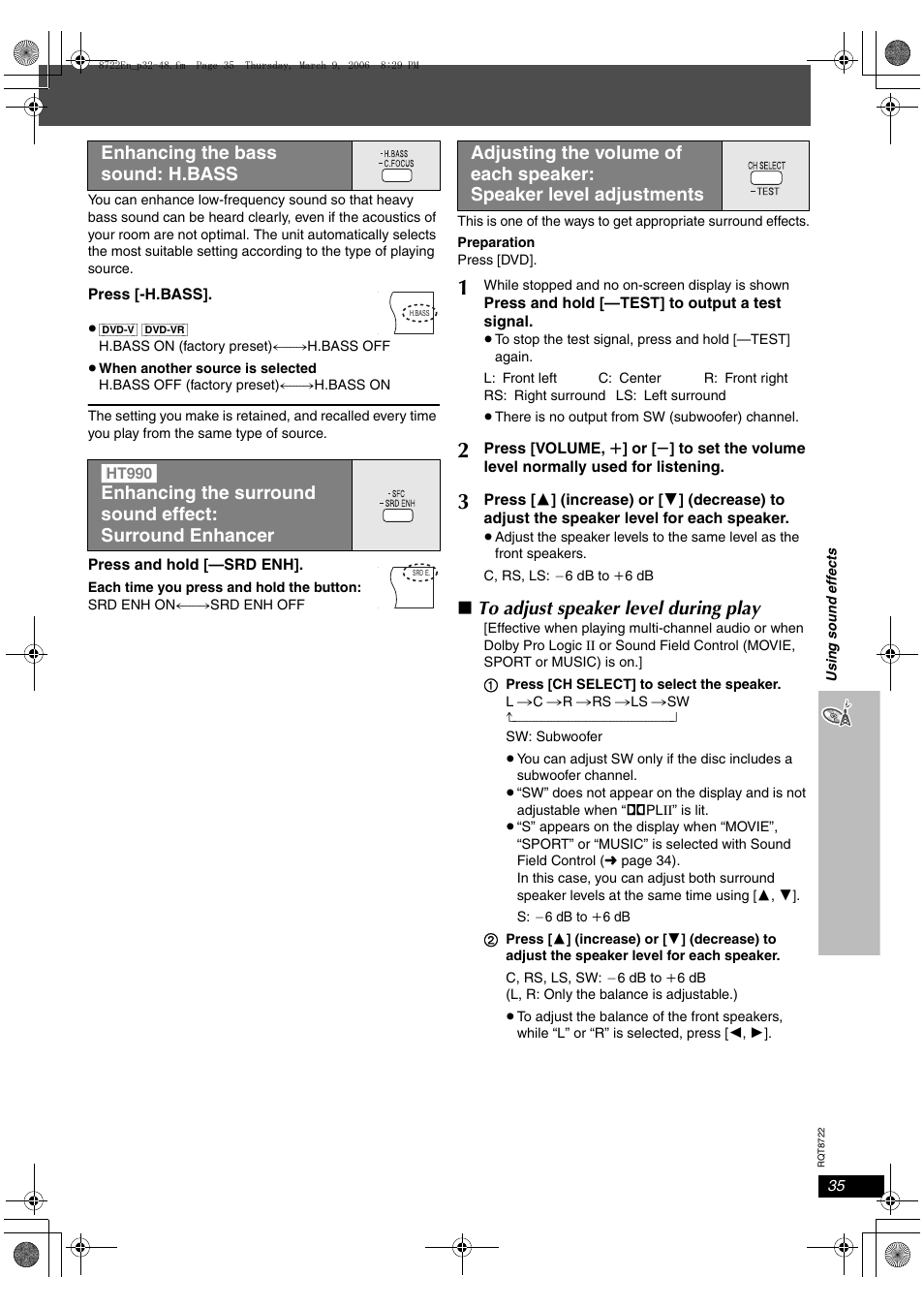 Panasonic SC-HT990 User Manual | Page 35 / 48