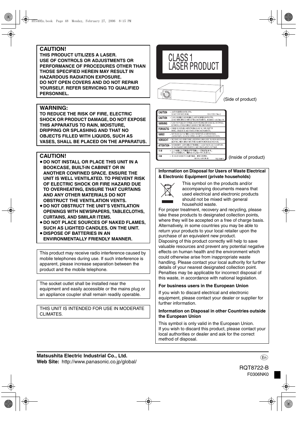 Panasonic SC-HT990 User Manual | Page 48 / 48