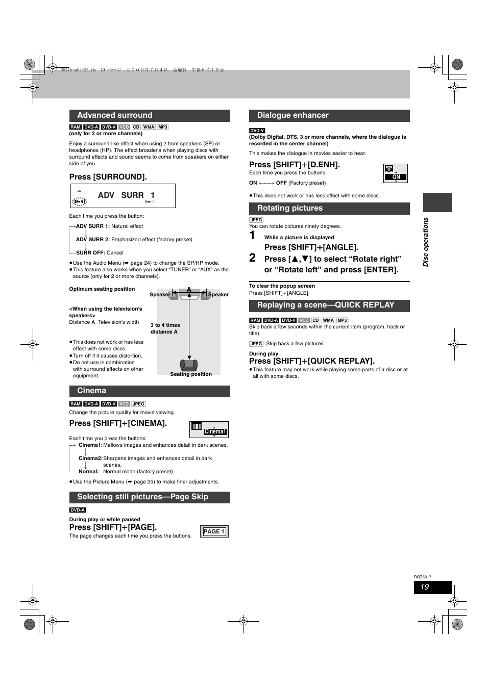 Panasonic SC-DP1 User Manual | Page 19 / 36