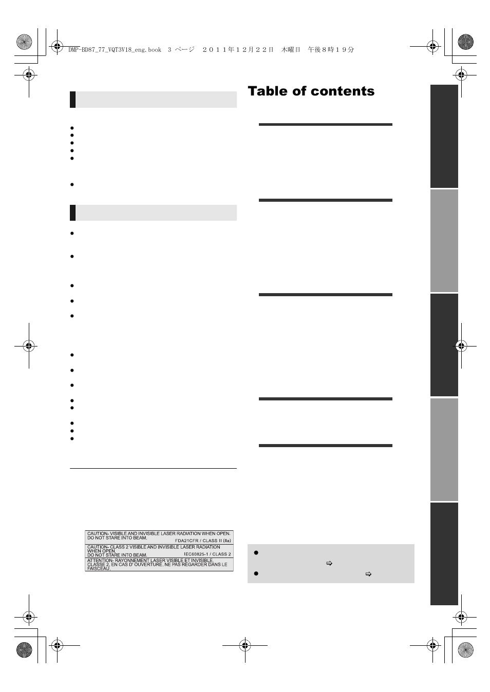 Panasonic DMP-BD871 User Manual | Page 3 / 40