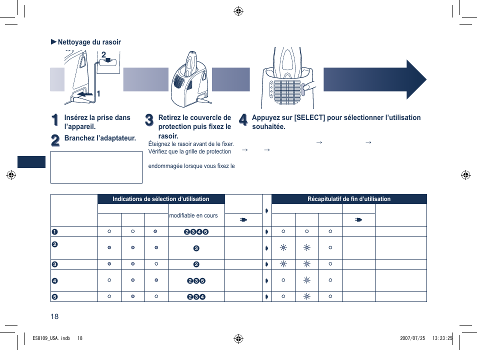 Panasonic ES8109 User Manual | Page 18 / 32