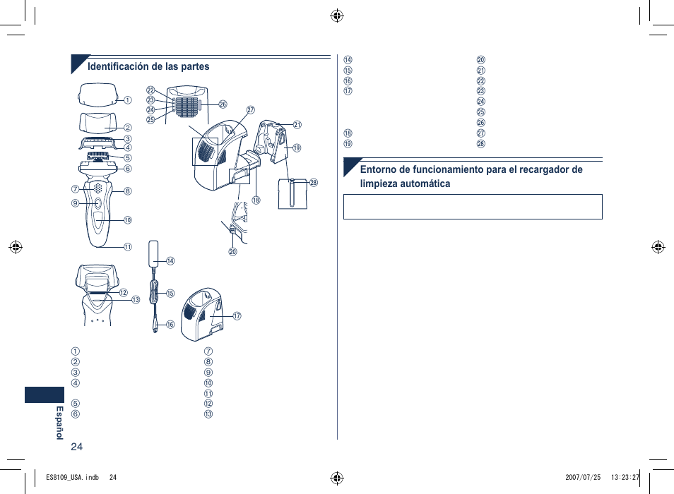 Panasonic ES8109 User Manual | Page 24 / 32