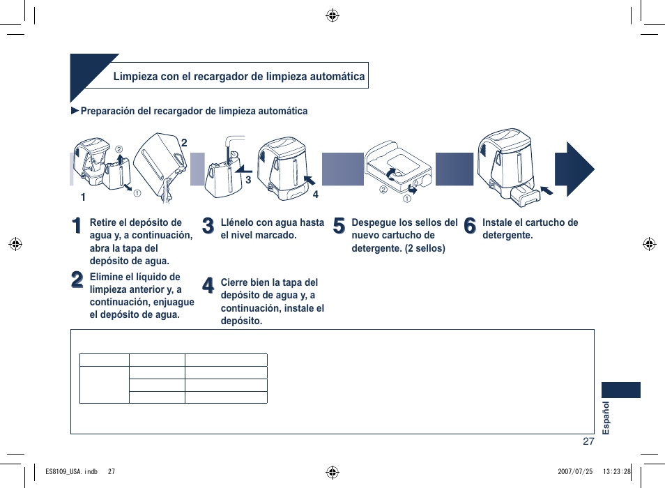 Panasonic ES8109 User Manual | Page 27 / 32