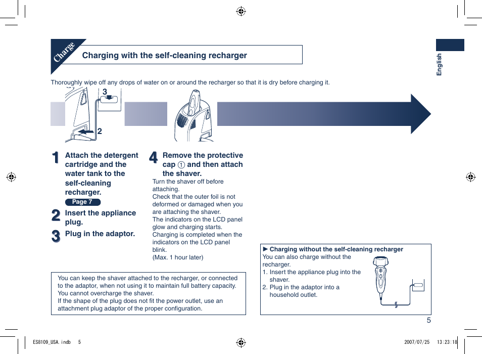 Panasonic ES8109 User Manual | Page 5 / 32