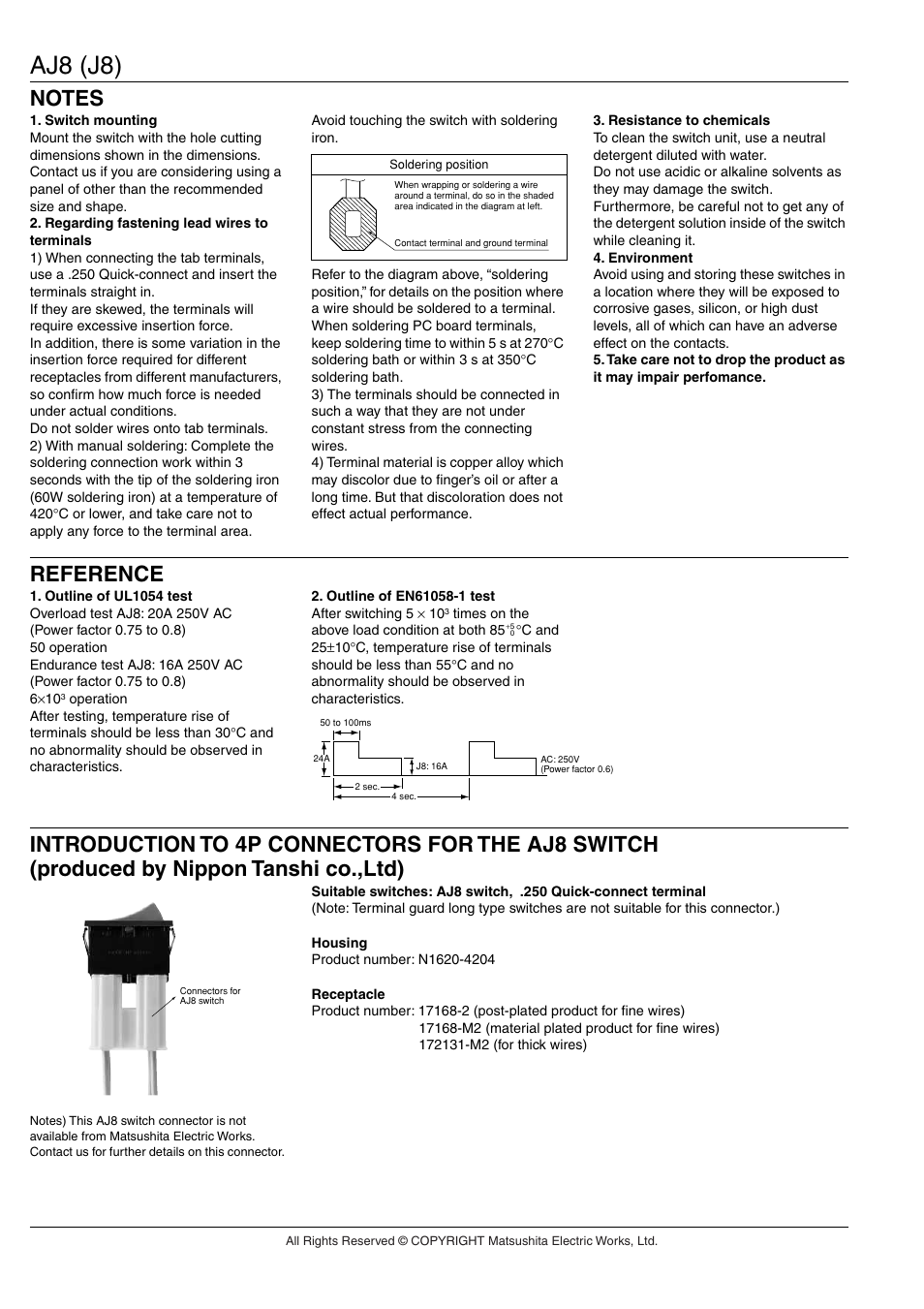 Aj8 (j8) | Panasonic AJ8 (J8) User Manual | Page 6 / 6