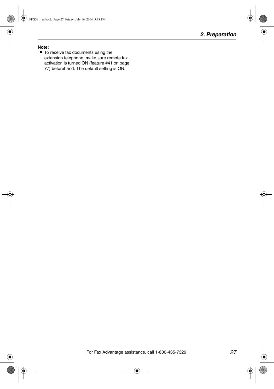 Panasonic KX-FPG391 User Manual | Page 29 / 126