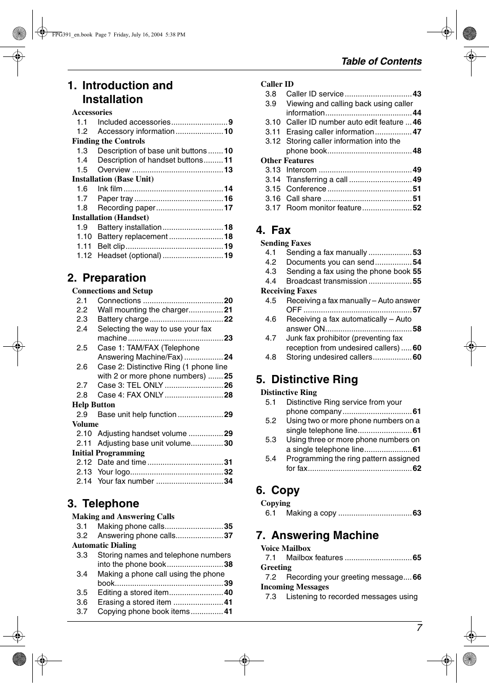 Panasonic KX-FPG391 User Manual | Page 9 / 126