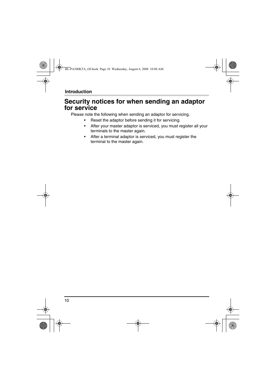 Panasonic BL-PA300KTA User Manual | Page 10 / 64