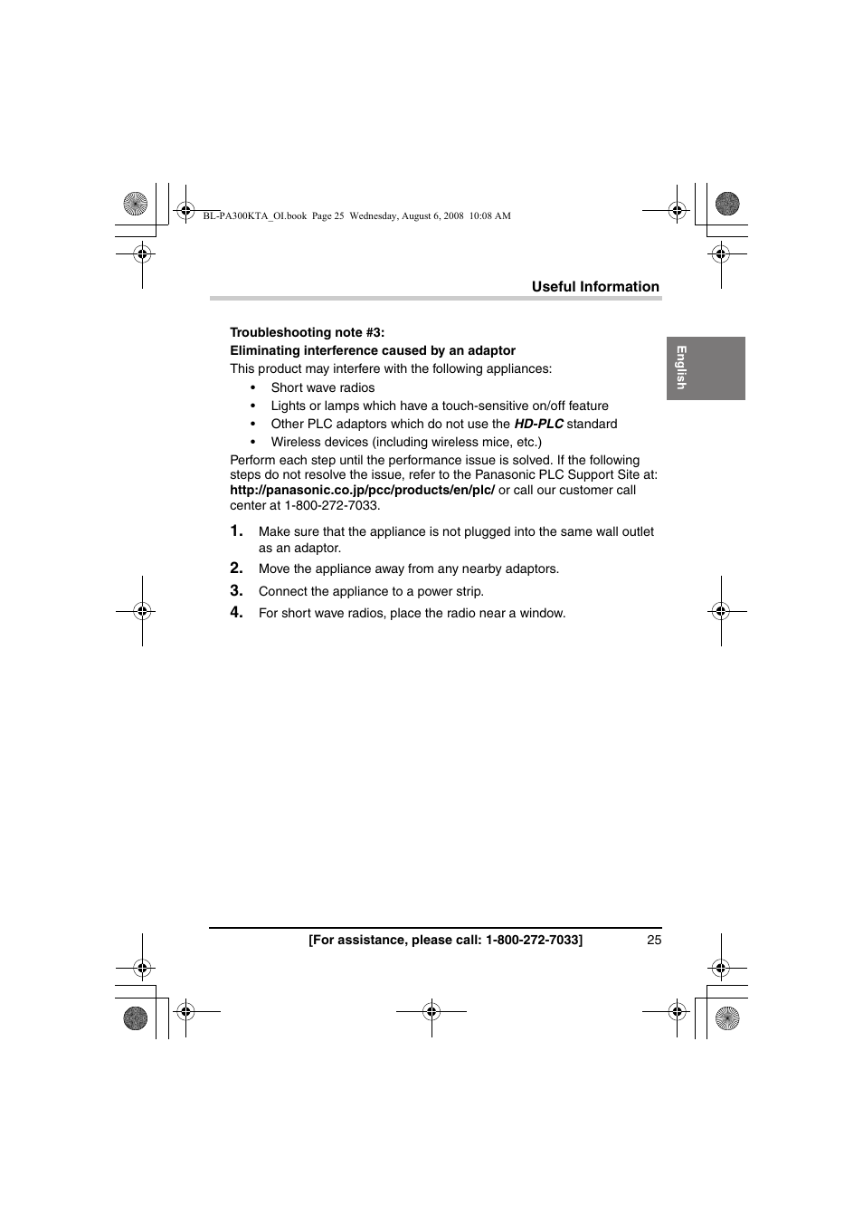 Panasonic BL-PA300KTA User Manual | Page 25 / 64