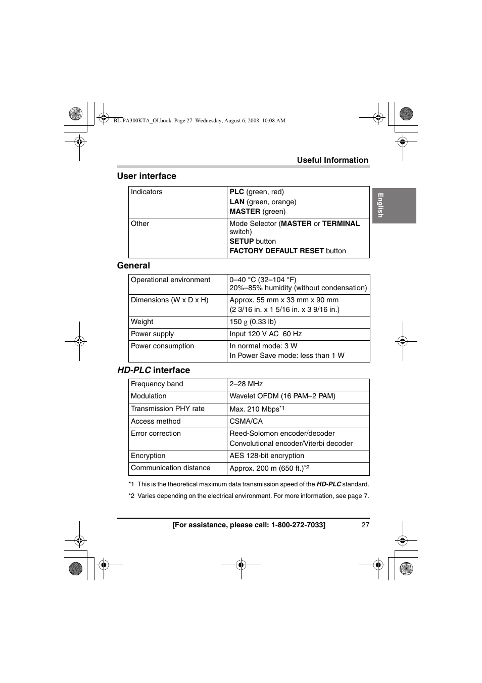 Panasonic BL-PA300KTA User Manual | Page 27 / 64