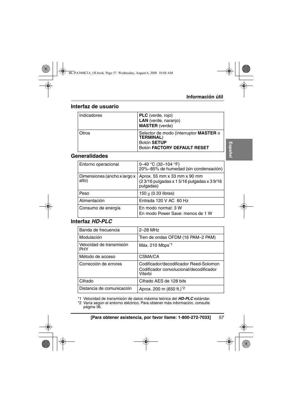 Panasonic BL-PA300KTA User Manual | Page 57 / 64