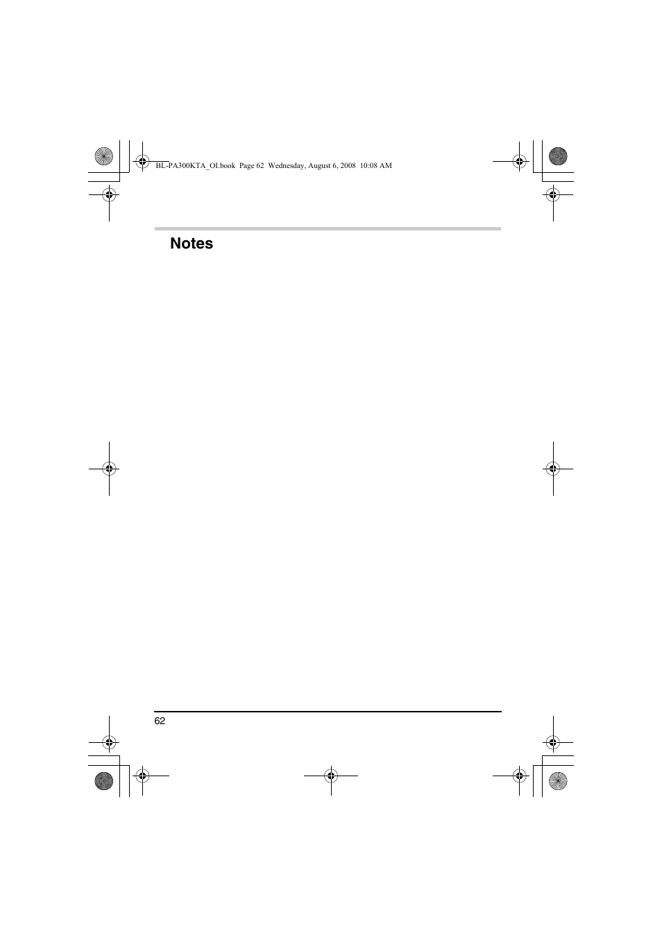 Panasonic BL-PA300KTA User Manual | Page 62 / 64