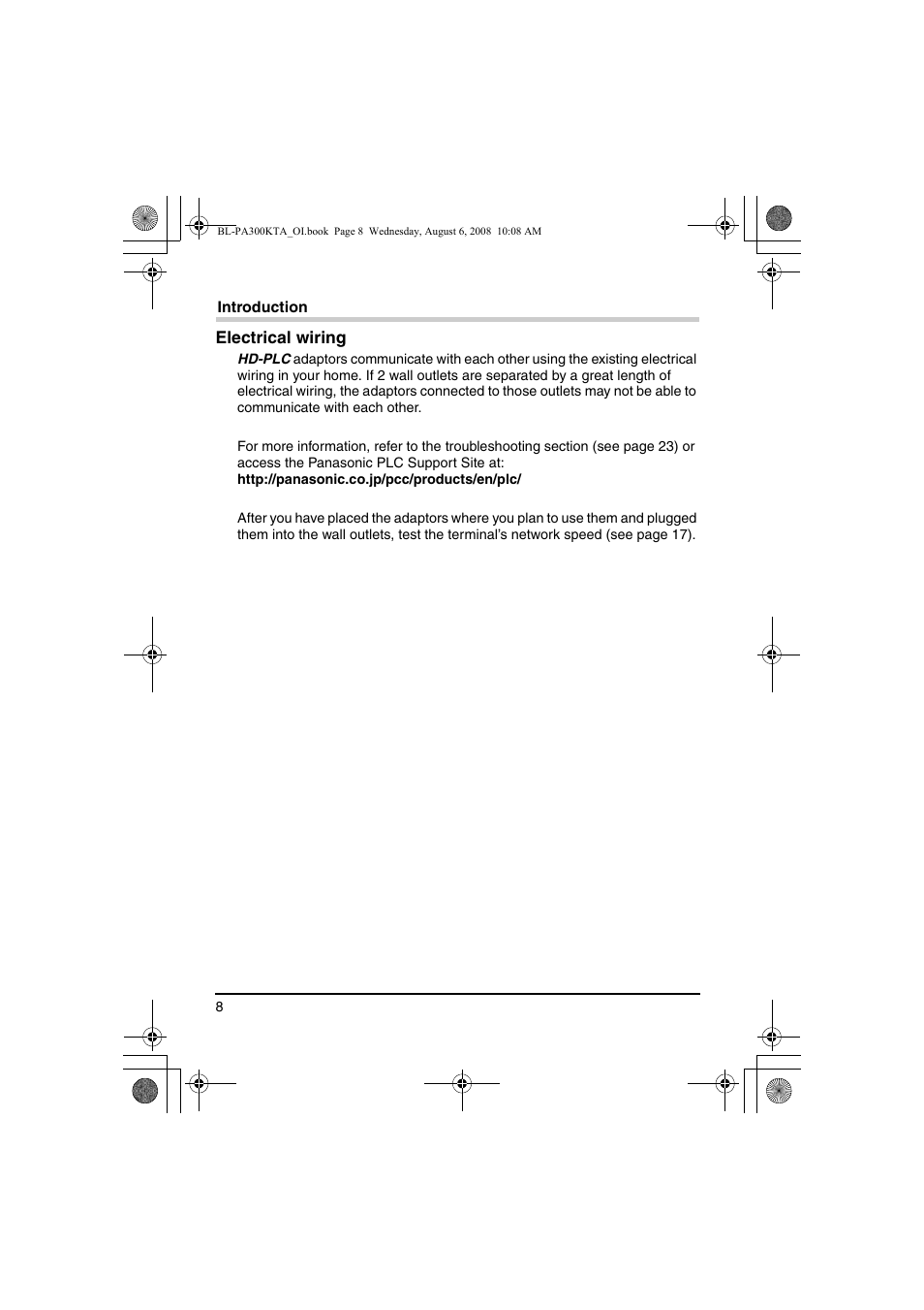 Panasonic BL-PA300KTA User Manual | Page 8 / 64