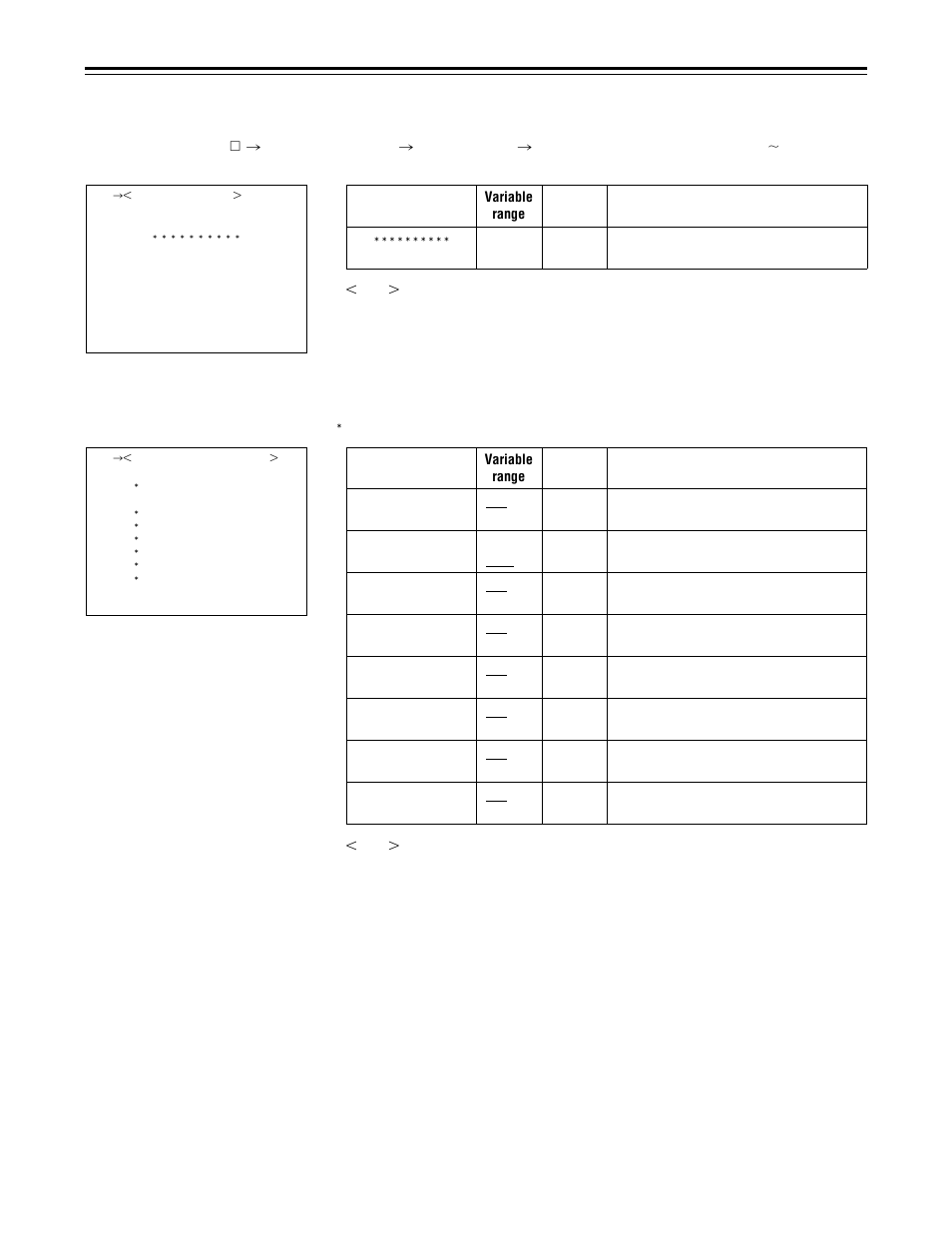 Camera id screen, Shutter speed screen | Panasonic AJ-D910WBP User Manual | Page 124 / 160
